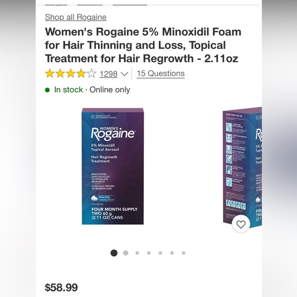 2-Pks Women’s Rogaine Reactivates Hair Growth Supply. Hair read below, please. - Picture 6 of 15